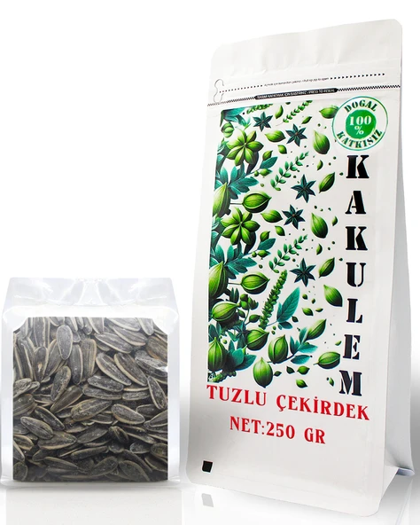 KAKULEM SERTİFİKALI Kavrulmuş İri Boy Tuzlu Ay Çekirdeği 250 GR ürün görseli