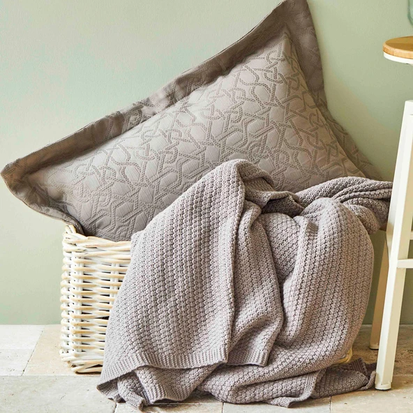 Karaca Home Back To Basic Vizon Tek Kişilik Yatak Örtüsü - Resim 4