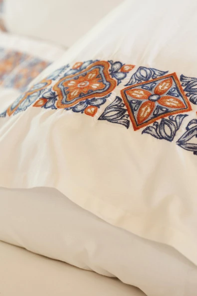 Karaca Home Fleur Multi Tek Kişilik Nakışlı Nevresim Takımı  - Resim 5