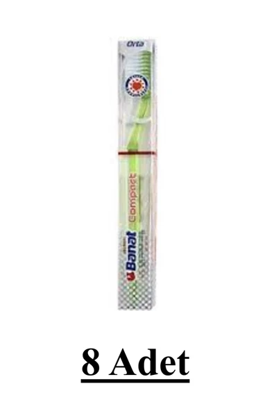 Banat Diş Fırçası Compact Medium 8 Adet ürün görseli