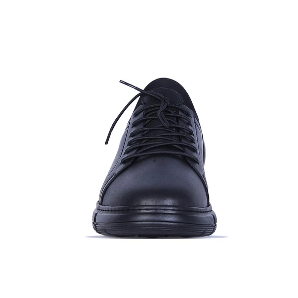 Baloğlu 4249 Siyah Kauçuk %100 Deri Erkek Casual Ayakkabı - Resim 2