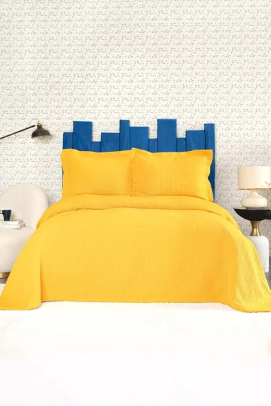 Karaca Home Cedric Sarı Çift Kişilik Yatak Örtüsü - 4