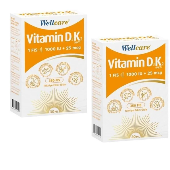 Wellcare Vitamin D3K2 Sprey 30 ml 2li Paket - 1