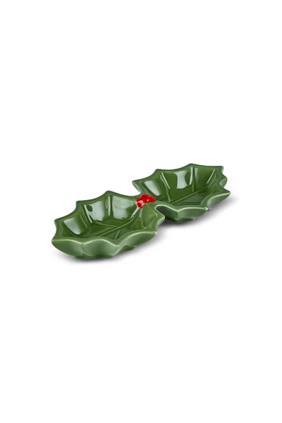 Karaca New Year Yılbaşı Kokina İki Bölmeli Çerezlik 18 Cm - 10