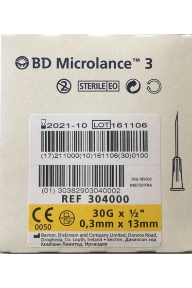 Bd Microlance 3 Mezoterapi Iğnesi 30g 0,3mmx13mm-5 Kutu - 500 Adet - Resim 3