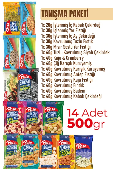 14lü Karışık Kuruyemiş Tanışma Paketi 500 gr – Mini Tadım Seti - 2
