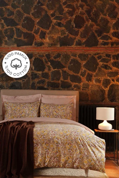 Karaca Home Florent Sarı Tek Kişilik Nevresim Takımı Triko Battaniye Set - Resim 4