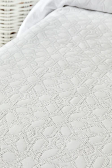 Karaca Home Back To Basic Beyaz Tek Kişilik Yatak Örtüsü - Resim 4