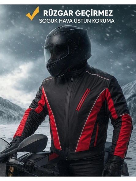 Su ve Ruzgar Gecirmez Motorcu Ceketi 4
