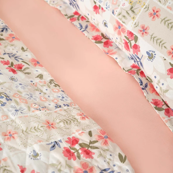 Karaca Home Bonita Pembe %100 Pamuk Tek Kişilik Complete Takım - Resim 2