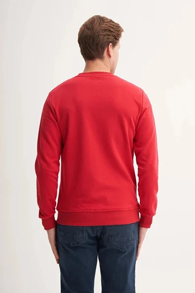 Cazador Pamuk Karışımlı Mevsimlik 3 İplik Slim Fit Sweatshirt-53875 - Resim 3