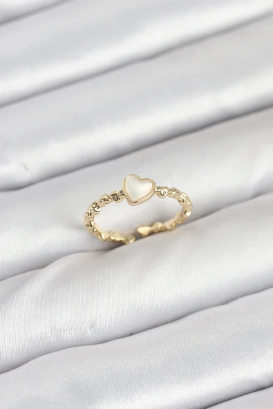 Pirinç Gold Renk Kalpli Model Kadın Yüzük ürün görseli 1