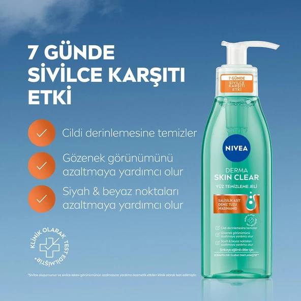 Nivea Derma Skin Clear Sivilce Karşıtı Yüz Temizleme Jeli 150ml - 2
