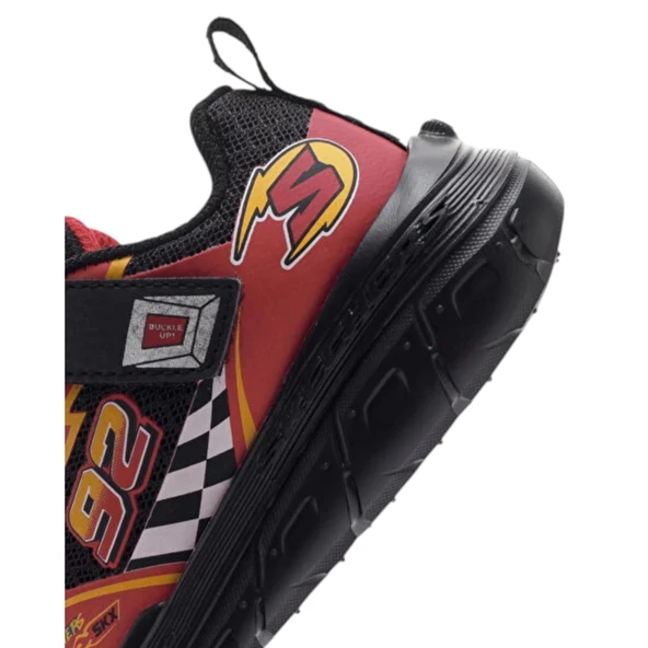 Erkek Çocuk Siyah/Kırmızı Spor Ayakkabı - Resim 6