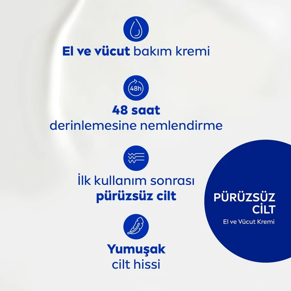 Nivea Nemlendirici El ve Vücut Bakım Kremi Pürüzsüzleştirici 400 ml - 2