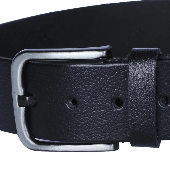 Skuaıter 27-Çakır Siyah %100 Deri Erkek Kot Kemer - Resim 2