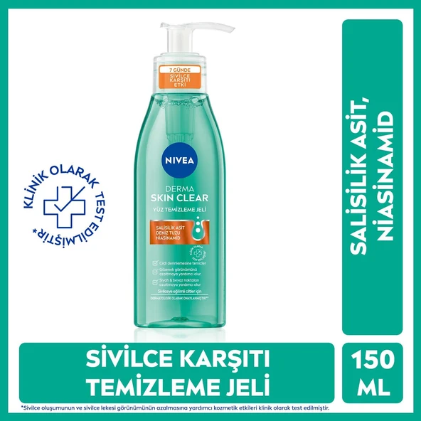 Nivea Derma Skin Clear Sivilce Karşıtı Yüz Temizleme Jeli 150ml
