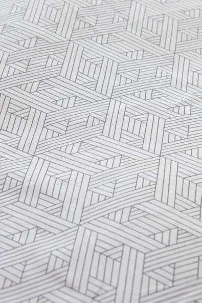 Ferne %100 Pamuk Tek Kişilik Nevresim Takımı Gri - Resim 5