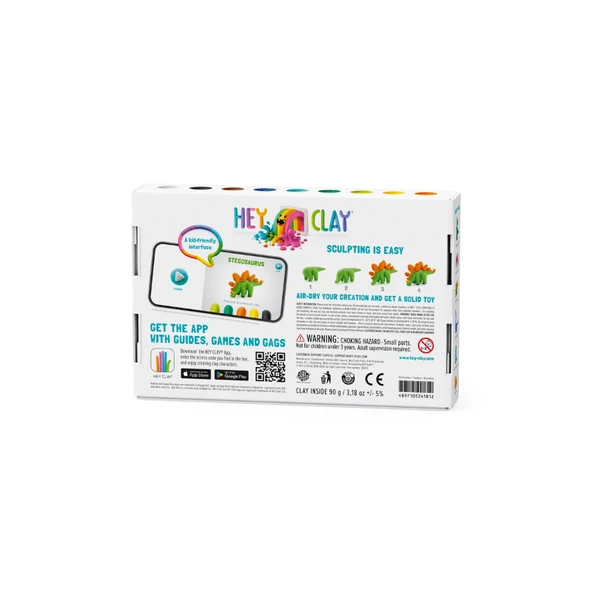 Hey Clay Yaratıcı Kil Seti - Stegosaurus, Pachycephalosaurus, Brachiosaurus - 3