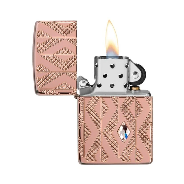 Zippo GEOMETRIC DIAMOND PATTERN 49702 (9-3) Çakmak - Resim 2