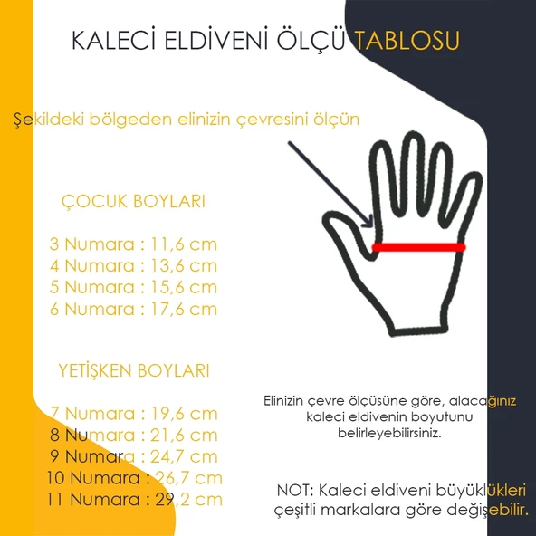 Tryon Kidz Çocuk Kaleci Eldiveni Sarı - 4