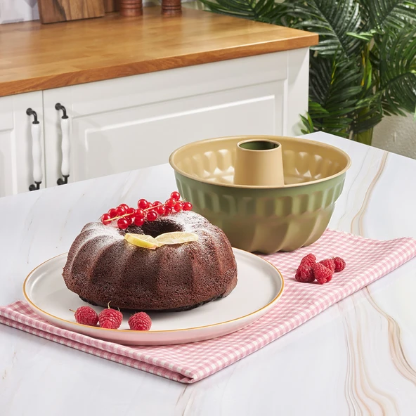 Karaca Jennese Yuvarlak Kek Kalıbı Yeşil - Resim 5