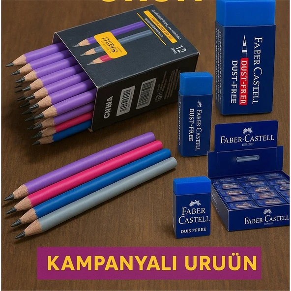 Fabercastel 24 Lusınav Silgisi+72 Li Silka Kurşun Kalem