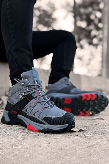 2222-Forza Anatomik Kaydırmaz Tabanlı Soft Shell Outdoor Trekking Erkek Bağcıklı Spor Bot - Resim 4