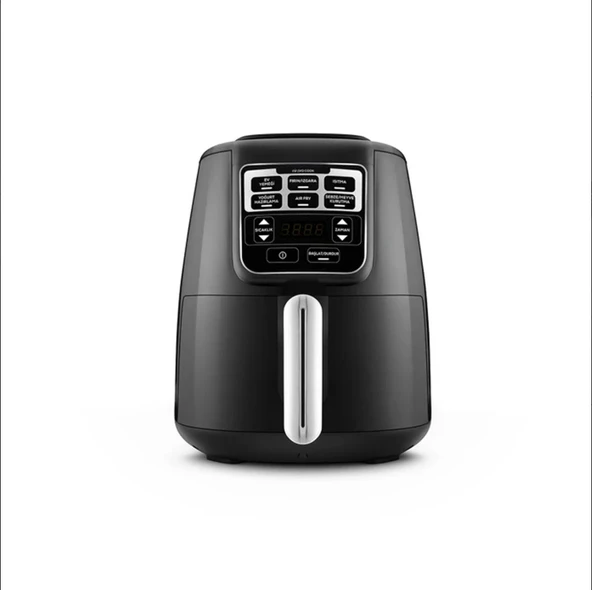 Karaca Air Pro Cook XL 2 in 1 Konuşan Airfryer Black Chrome 4 Kişilik - Resim 9