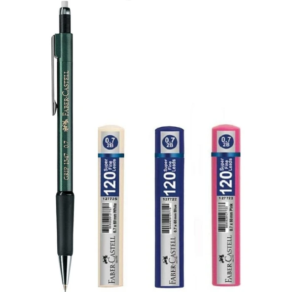Faber-Castell 1347 Versatil Kalem Koyu Yeşil 0.7 mm + 0.7 mm Uç 3'lü ürün görseli 1