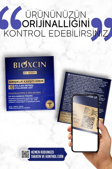 Bioxcin Age Reverse Kırışıklık Karşıtı Krem 50 ML - %10 Retinol, Kolajen Dolgunluk, Sıkılık - Resim 9