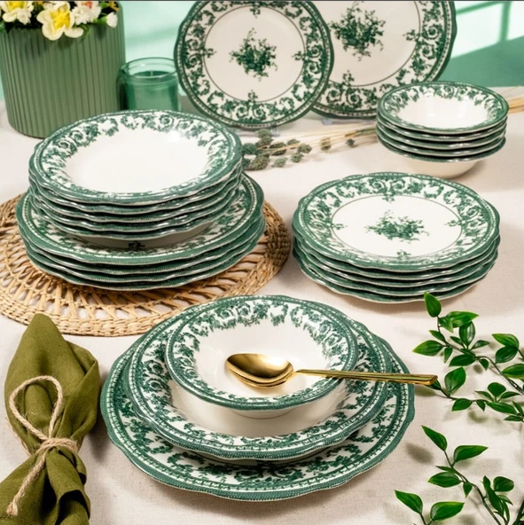 Fecra Majestic Green 24 Parça Yemek Takımı - 4