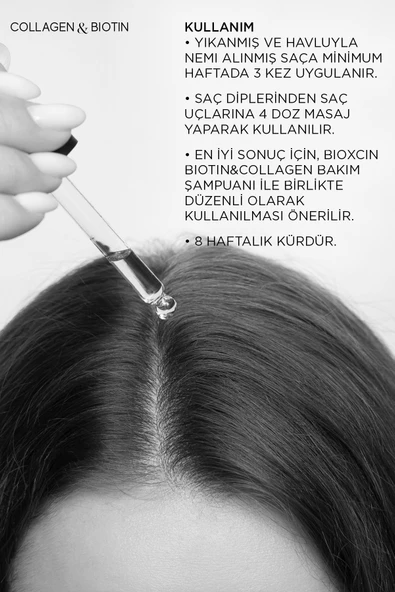 Bioxcin Collagen & Biotin Ekstra Hacim Serumu 100 Ml - Kolajen Biotin İnce Seyrek Saçlar - Resim 4