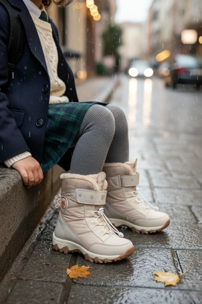 Muggo TİGGER İçi Kürklü Bağcıklı ve Cırtlı Kız Çocuk Bot - 8