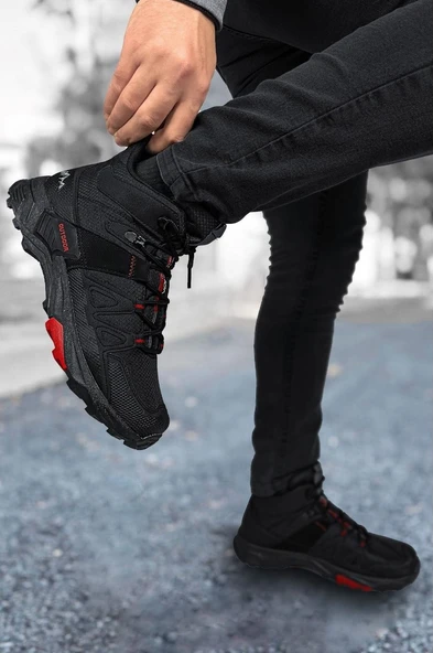 2222-Forza Anatomik Kaydırmaz Tabanlı Soft Shell Outdoor Trekking Erkek Bağcıklı Spor Bot - Resim 2