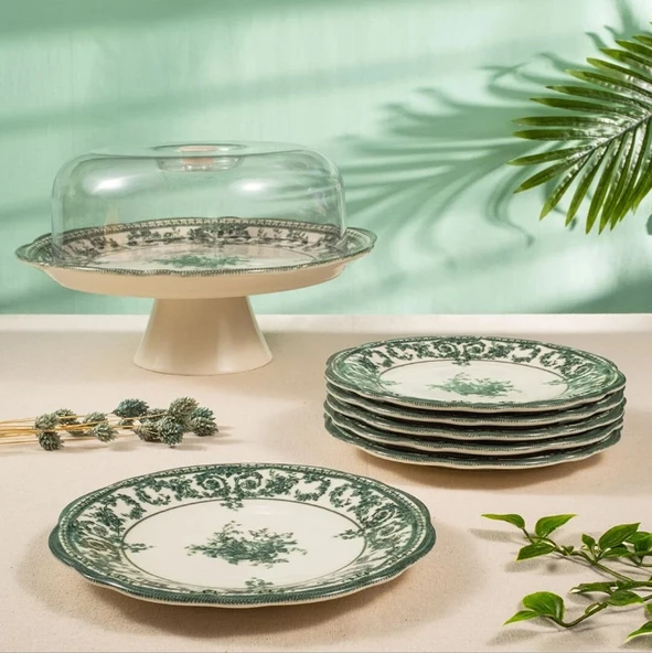 Fecra Majestic Green 8 Parça Sunum Seti