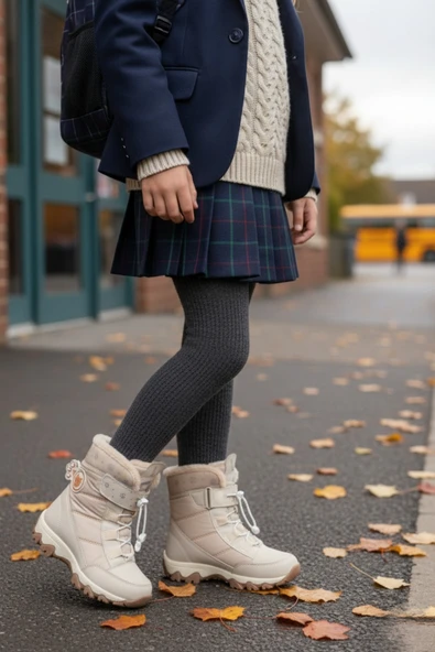 Muggo TİGGER İçi Kürklü Bağcıklı ve Cırtlı Kız Çocuk Bot - 6