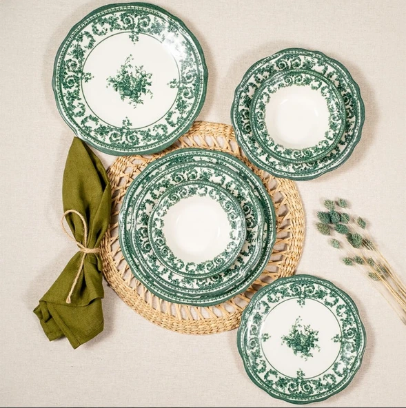 Fecra Majestic Green 24 Parça Yemek Takımı - 3