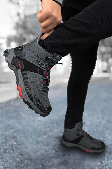 2222-Forza Anatomik Kaydırmaz Tabanlı Soft Shell Outdoor Trekking Erkek Bağcıklı Spor Bot ürün görseli 1