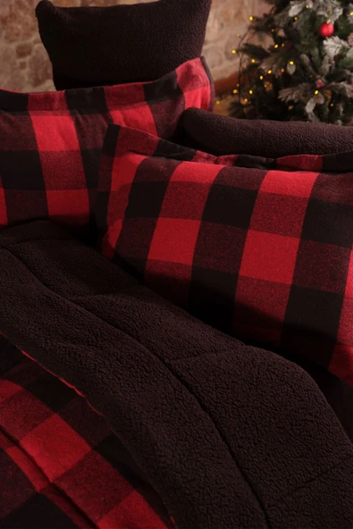 Mountain Kırmızı-siyah Çift Kişilik Cozy Comfort - Resim 9