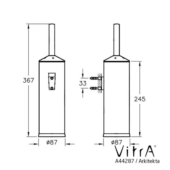 VitrA Arkitekta Tuvalet Fırçalığı A44287 - 5