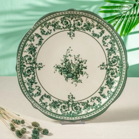 Fecra Majestic Green 6'lı Pasta Tabağı Seti - 6