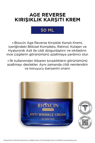 Bioxcin Age Reverse Kırışıklık Karşıtı Krem 50 ML - %10 Retinol, Kolajen Dolgunluk, Sıkılık - Resim 8
