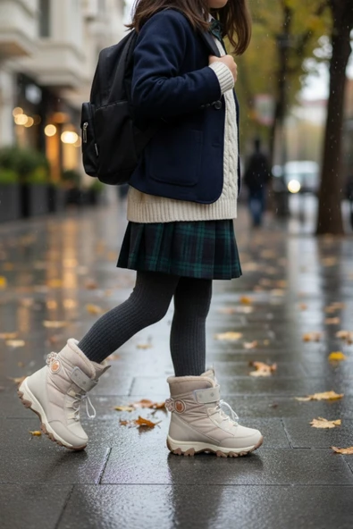 Muggo TİGGER İçi Kürklü Bağcıklı ve Cırtlı Kız Çocuk Bot - 4