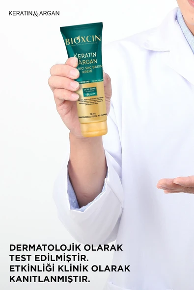 Bioxcin Keratin Argan Onarıcı Saç Bakım Kremi 250 Ml Yıpranmış Ve Hasar Görmüş Saçlar - Resim 2