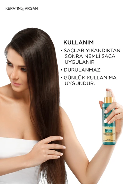 Bioxcin Keratin & Argan Onarıcı Sıvı Saç Bakım Kremi 150 Ml Yıpranmış Ve Hasar Görmüş Saçlar - Resim 6