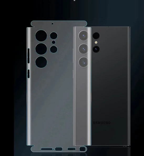 Samsung Galaxy S25 Edge Uyumlu 360 Derece Arka hidrojel Film Koruma Body Jelatin - 3