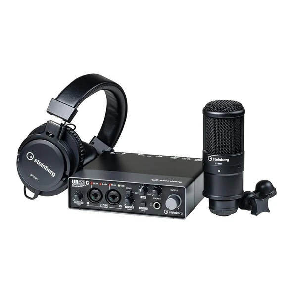 Steinberg UR22C Recording Pack / Ses Kartı,Kulaklık ve Mikrofon