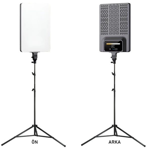 Gdx P300TS BiColor Fotoğrafçılık ve Stüdyo Aydınlatması 80 Watt LED Video Panel Sürekli Işık Üçlü Set - 3