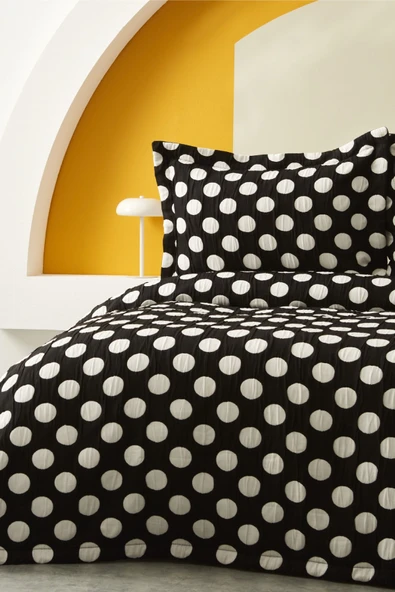 Point Tek Kişilik Yatak Örtüsü Black - 9